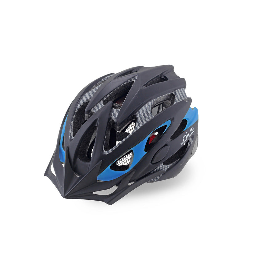 Kask PLUS MV-29 IŞIKLI MTB BİSİKLET KASKI SİYAH-MAVİ