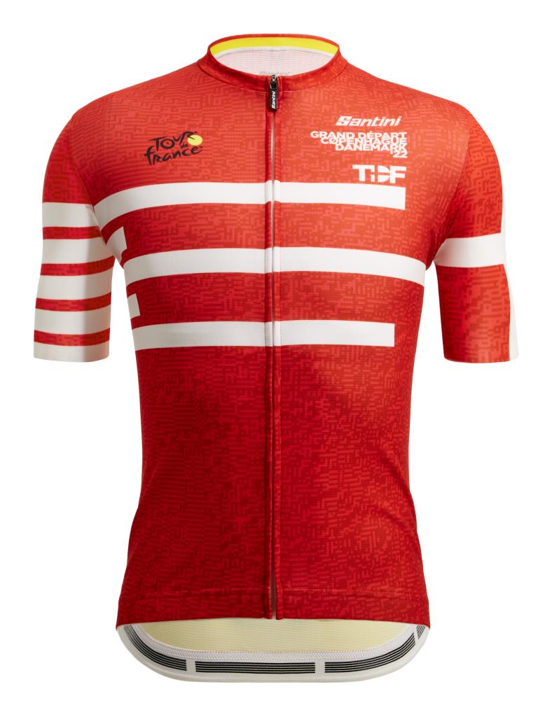 Santini Santini GRAN DÉPART COPENHAGUE Tour De France Özel Seri Bisiklet Forması RE94075CGDC2TDF