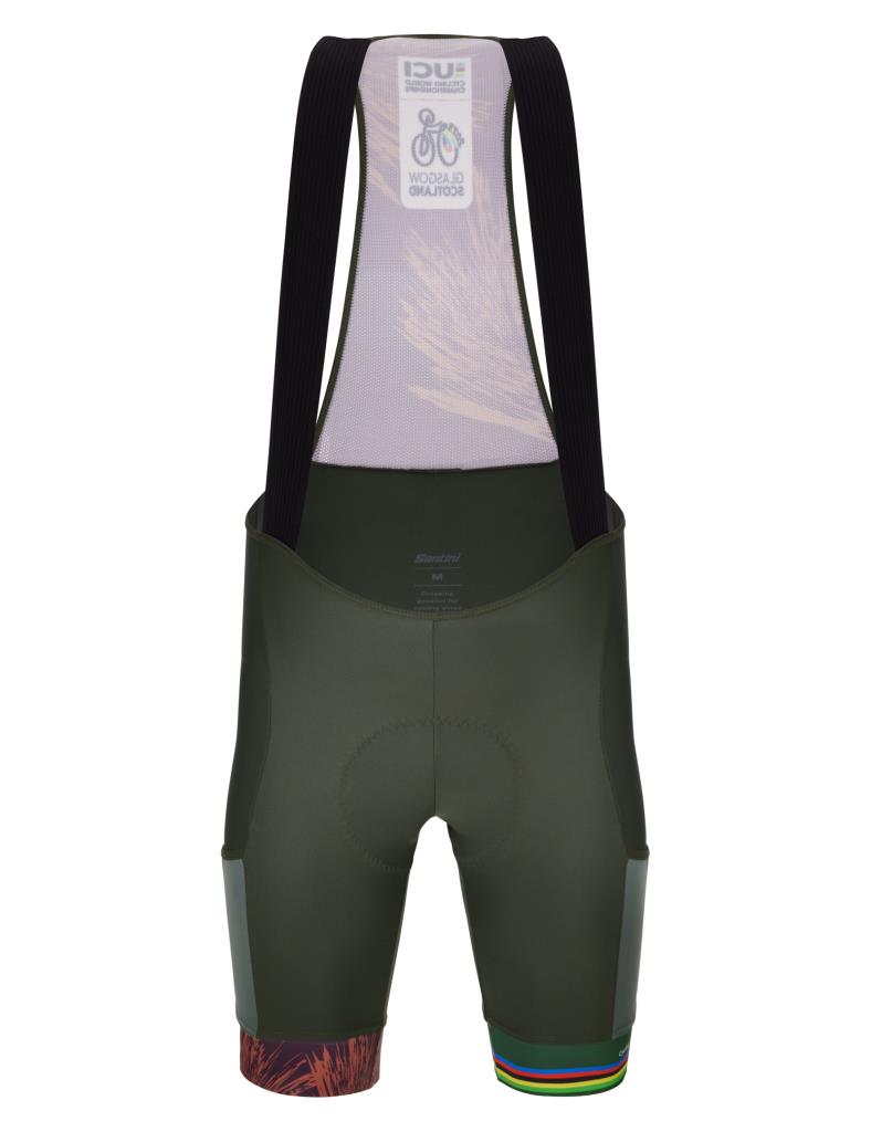 Santini Santini UCI Cycling World Championships ROCKY Erkek Askılı Bisiklet Taytı RE1075C3ROCKY3WCG