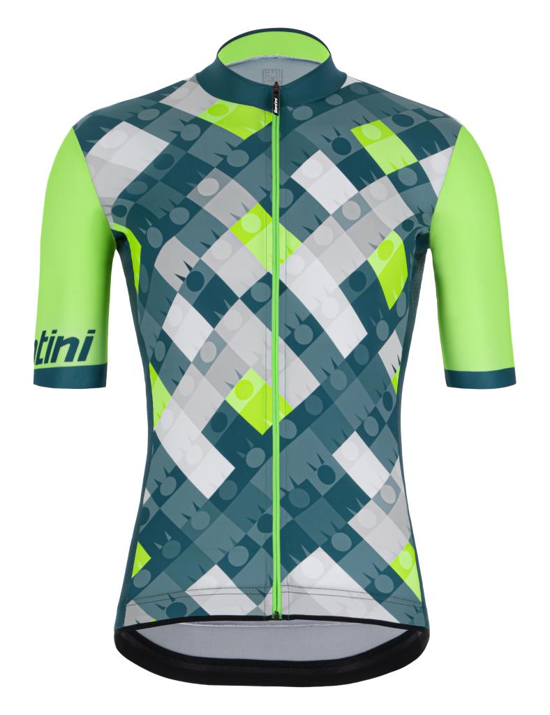 Santini Santini Ironman SS Jersey Erkek Kısa Kol Forma 9I94075RVIS Ironman VIS Design