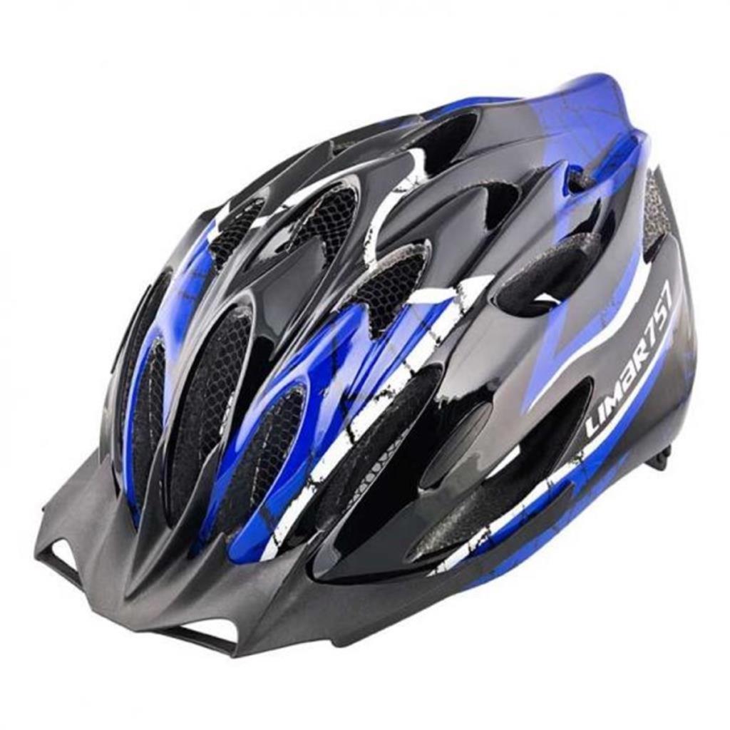 Limar Limar 757 Mat Siyah Mavi Bisiklet Kaskı L 55-61Cm Matt Black Blue