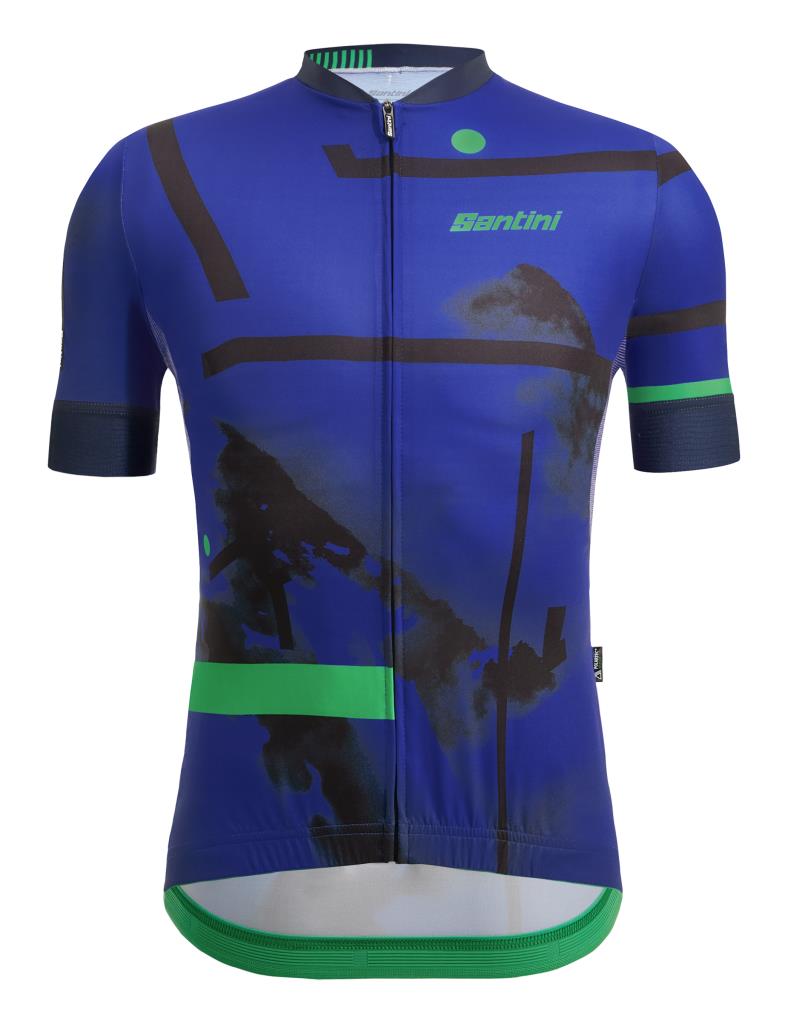 Santini Santini Delta Berg Unisex Bisiklet Forması 3S94275RDELTABERG BLU Nautica