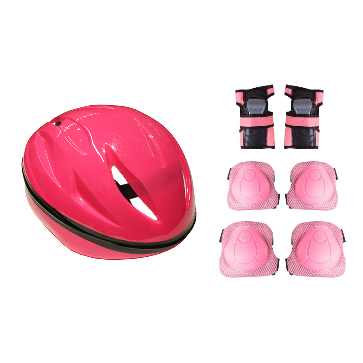 Kask Ugr Bisiklet Kask Dizlik Dirseklik Seti Pembe DZS-203