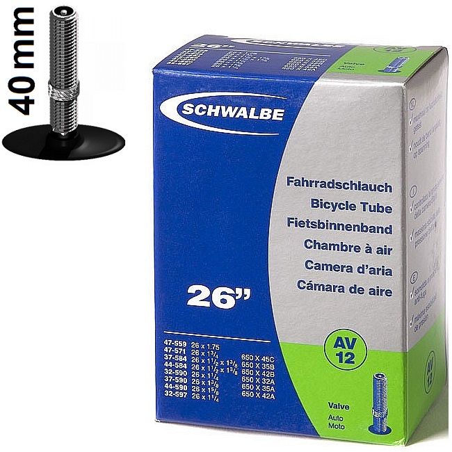 Schwalbe Schwalbe 26x1.25/1.75 İç Lastik (32/47-559) 40mm Sibop AV12