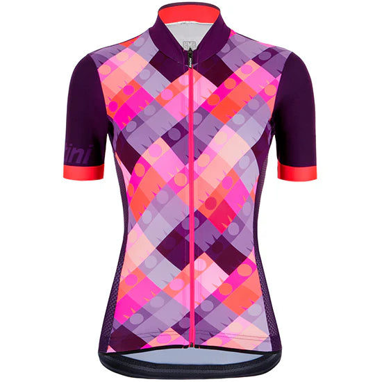 Santini Santini Ironman SS Jersey Kadın Forma 9I940L75RDEA Ironman DEA Design Granatina