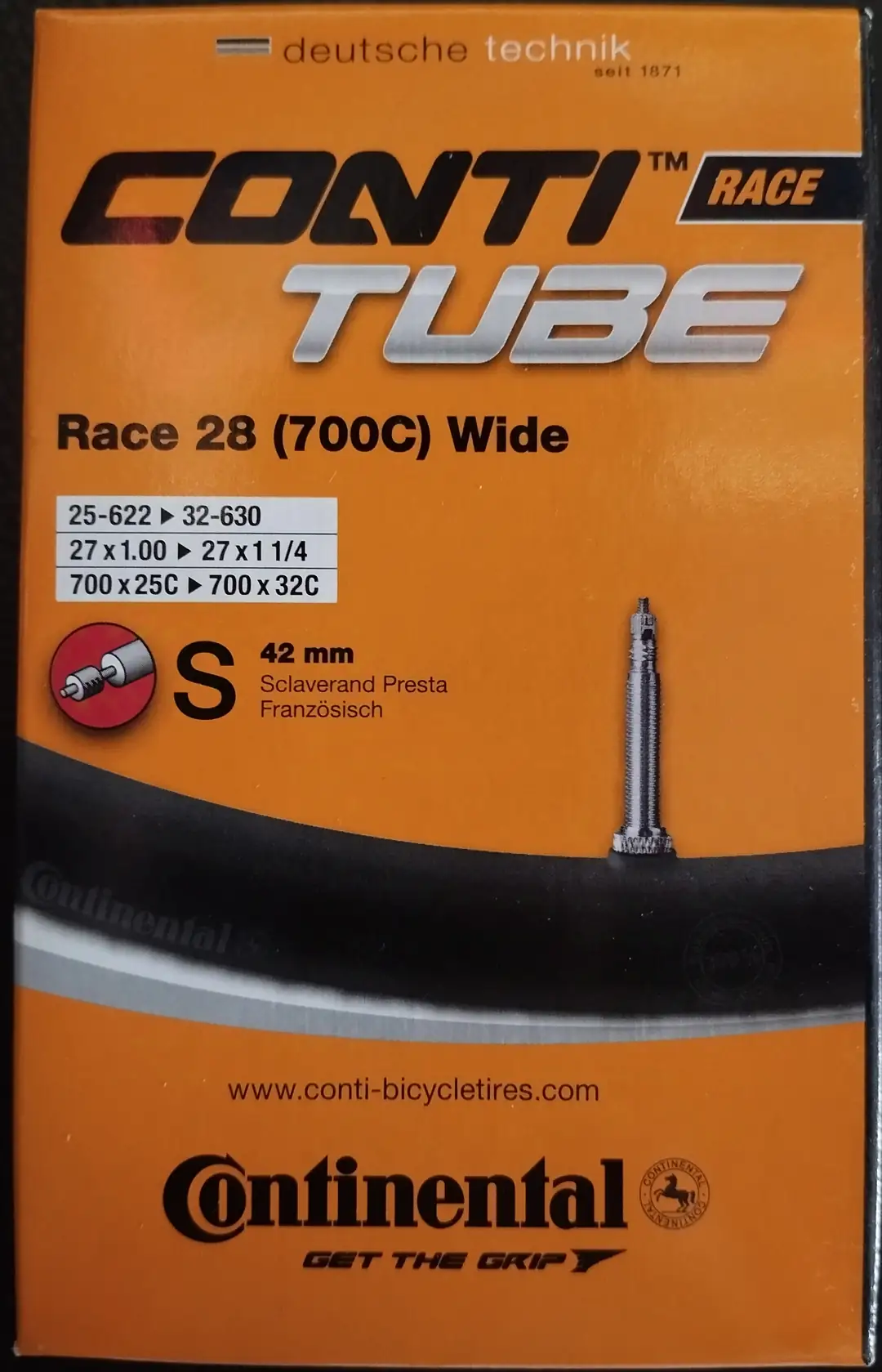 Continental Continental İç Lastik 28 (700C)25-622*32-630 42mm İnce Siboplu RACE/ Bisiklet