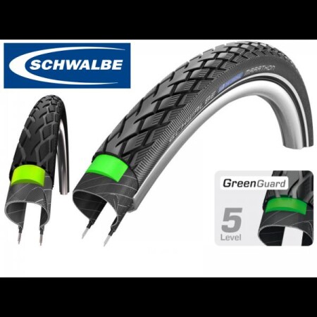 Schwalbe Schwalbe Marathon Green Guard Dış Lastik(5 -Seviye) 700X28 Korumalı Lastik