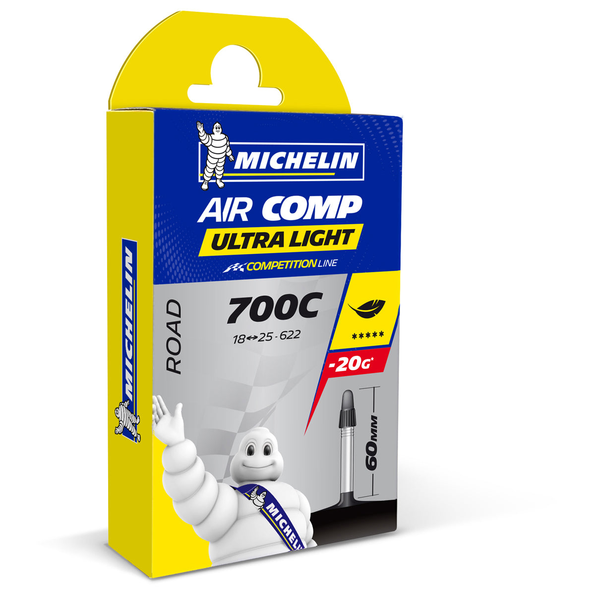 Michelin Michelin AirComp Ultralight 700x18-23 Presta 60mm İç Lastik