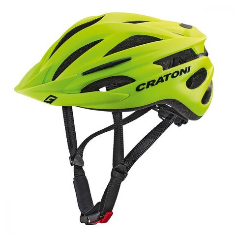 Cratoni Cratoni Pacer MTB Helm lime matt S/M (54-58 cm) - ultraleicht, 20 Belüftungsöffnungen, Inmold-Technologie, LFS-Verstellsystem, abnehmbares Visier, Reflektoren, optionales Rücklicht, EN 1078 zertifiziert