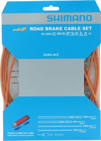Shimano SHIMANO Bremszug-Set DURA-ACE - polymerbeschichtet, Orange