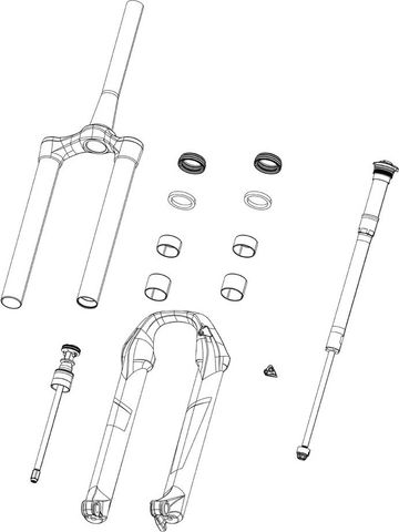 RockShox RockShox Tauchrohreinheit für Pike Ultimate C1+ 27,5" ab Modell 2023 electric red