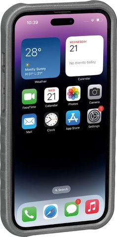 Topeak Topeak RideCase für iPhone 14 Pro Max mit Halter - Schwarz-Grau - Größe iPhone 14 Pro