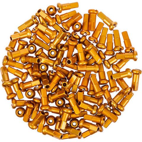 DT Swiss DT Swiss Alu-Nippel 2,0 mm - 100 Stück gold 12 mm