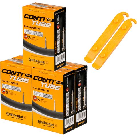 Continental Continental Schlauch Tour 28 All - 5 Stück + 2 Reifenheber gratis SV 32-622 bis 42-622 27-28 x 1 1/4-1,75 x 2 SV 42 mm 42 mm