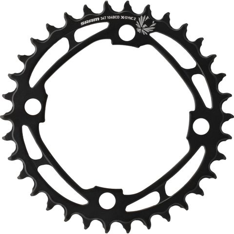 Sram SRAM Kettenblatt X-Sync 2 für SRAM Eagle, 104 mm Lochkreis black 34 Zähne