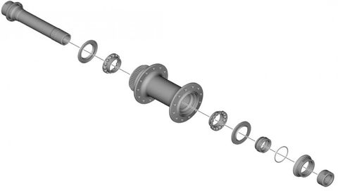 Shimano SHIMANO Hohlachse WH-RS710-F Komplettkit - präziser Ersatz für Vorderrad-Laufräder
