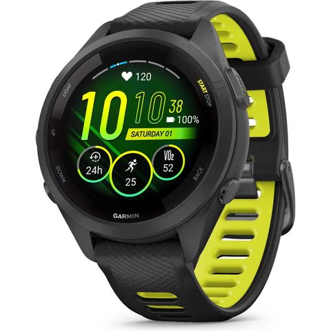 Garmin Garmin Forerunner 265S Smartwatch mit Schnellwechsel-Silikon-Armband 18 mm schwarz
