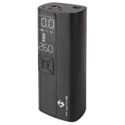 M-Wave M-WAVE Elumatik Multiboost Akku-Minipumpe 10,3 bar, USB-C, digital, LED, für AV/DV/FV, 2000 mAh, inkl. Zubehör