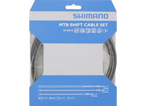 Shimano Shimano MTB RVS Derailleur Kabelset Zwart