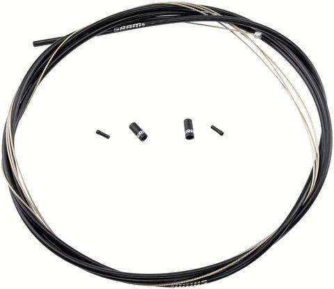 Sram SRAM Brems- & Schaltzug Set Schaltzug-Set "SlickWire"nRenn und MTB - bestehend aus: Außenhülle 2000mm (4mm Nylon umflochten) 1x Innenzug 2300mm (1 2mm Edelstahl beschichtet) 2x Anschlaghülsen 2x Endhülsen schwarz