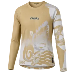 Endura ENDURA Singletrack Print MTB Fietsshirt Lange Mouwen Bruin/Wit Heren S