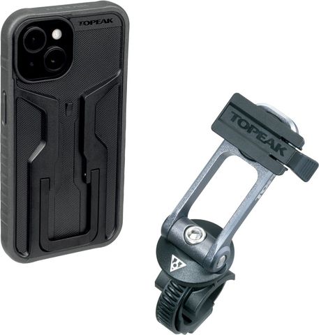 Topeak Topeak RideCase für iPhone 15 Plus mit Halter - Schwarz-Grau - Größe iPhone 15 Plus
