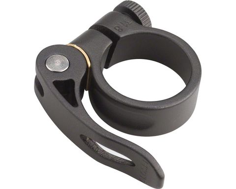 Zoom Zoom AT-101 Alüminyum 31.8mm Pirinç Pullu Mandallı Sele Kelepçesi Siyah