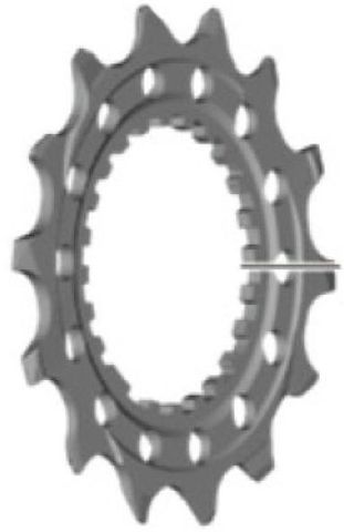 Shimano Shimano Ritzel CS-M9100 12-fach 14 Zähne - silber - Größe 14 Zähne