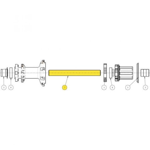 SUNringlé SUNringle Achse HR für Super Bubba 157x12 mm Superboost - präziser Hinterrad-Achsersatz