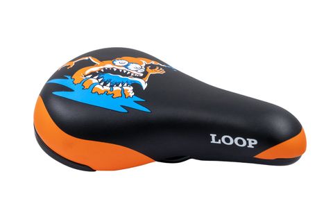 Loop Loop ZY-9404-A 235x155mm Çocuk Bisiklet Selesi Siyah-Turuncu-Mavi