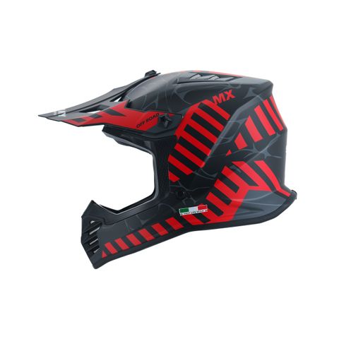 Sway Sway FS-618 Alert Full Face Kask Siyah-Kırmızı YXL Beden (53-54cm)