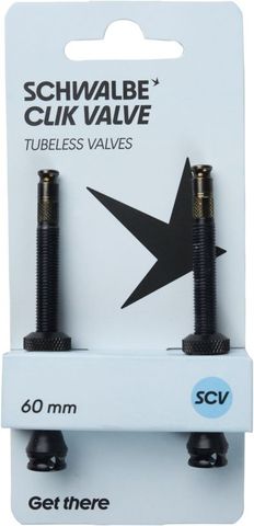 Schwalbe Schwalbe Tubeless Valve Set SCV Clik Valve - 60 mm - black - Größe 60 mm
