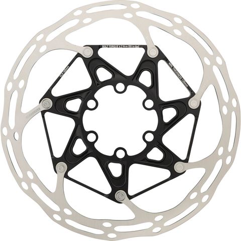 Sram SRAM Centerline X Rounded 6-Loch Bremsscheibe mit Stahl-Schrauben 2-teilig silver black 140 mm