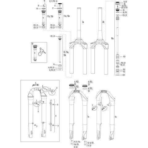 RockShox RockShox Ersatzteile Paragon Gold (A1 / 2015-2016)