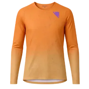 Endura ENDURA Singletrack Print MTB Fietsshirt Lange Mouwen Oranje Heren S