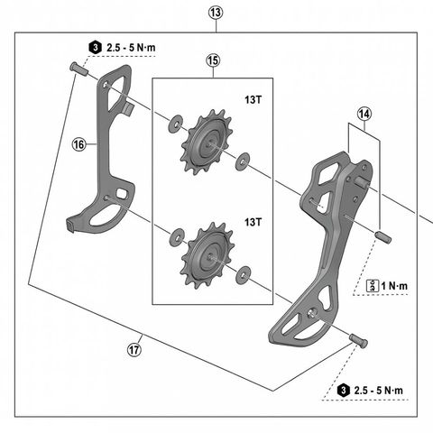 Shimano SHIMANO Kettenleitblech-Set für RD-M8250-GS - Ersatzteil für SHIMANO Schaltwerk