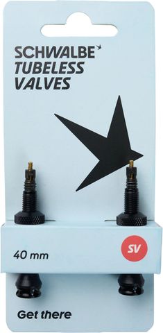 Schwalbe Schwalbe Tubeless Ventil Aluminium SV 40 mm - 2er Set - schwarz - Größe 40 MM