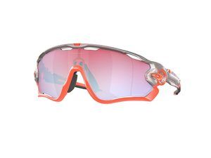 Oakley OAKLEY Jawbreaker Fietsbril Prizm Snow Sapphire Lens Zilver/Oranje