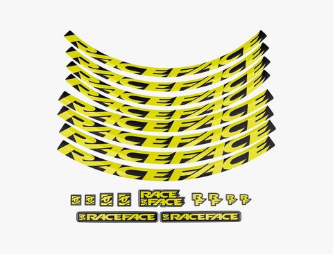 Race Face Race Face Laufrad Decal Set XL neon gelb - individuelles Upgrade für Dein Bike