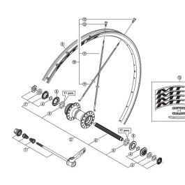 Shimano  Shimano MT15 Jant Seti Göbek Vidaları Ön Sağ