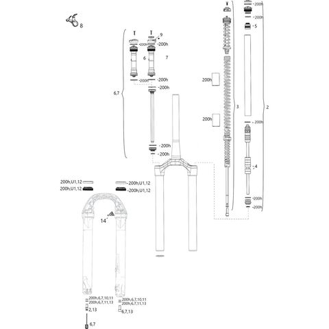 RockShox RockShox Ersatzteile 35 Silver R/TK (A1 / 2021)