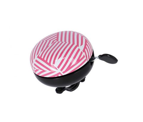 XLC XLC Fahrradklingel Mingun DD-M09 Stripes Ø83mm berry weiß