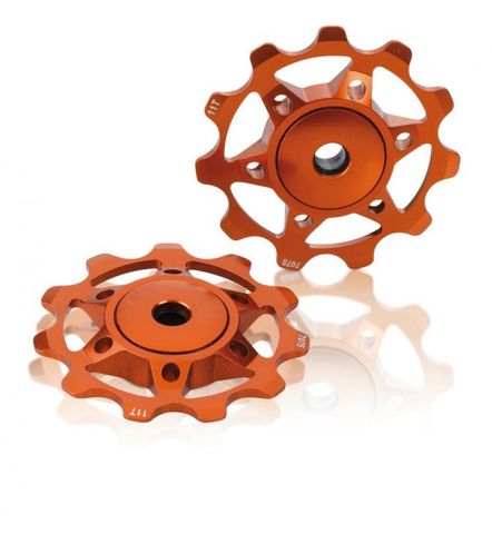XLC XLC PU-A02 Schaltwerkrollen 11 Zähne - Orange, 2 Stück