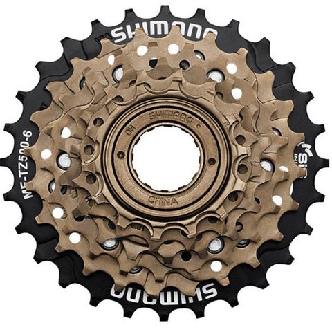 Shimano Shimano Zahnkranz HG 6-fach 14-28T MF-TZ500 bronze - Zuverlässiger Schraubzahnkranz für City- und Trekkingräder