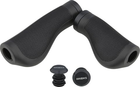 Brooks Brooks Cambium Ergonomic Rubber Lenkergriffe für Drehgriffschalter einseitig black 130 mm / 100 mm