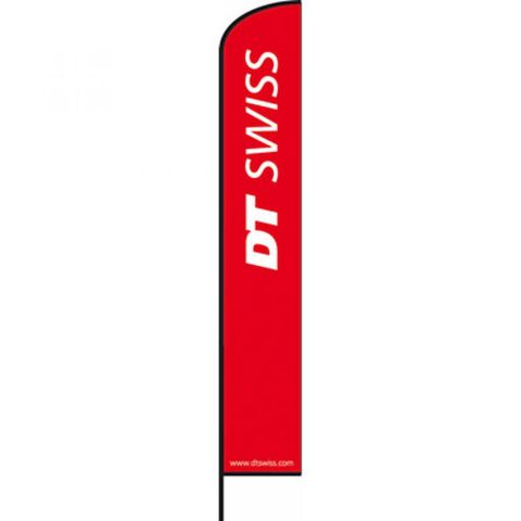 DT Swiss DT Swiss Beach Flag 235 cm Rot - auffällige Werbefahne mit stabilem Metallstanßuß