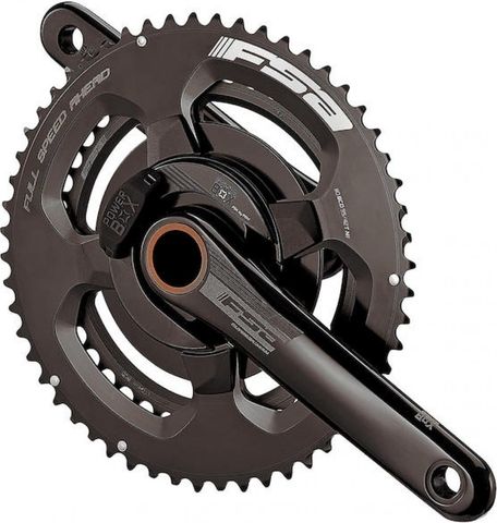 Fsa FSA Leistungsmesskurbel Powerbox Road Alloy 2x 175 mm Schwarz - präzise Wattmessung für Rennräder