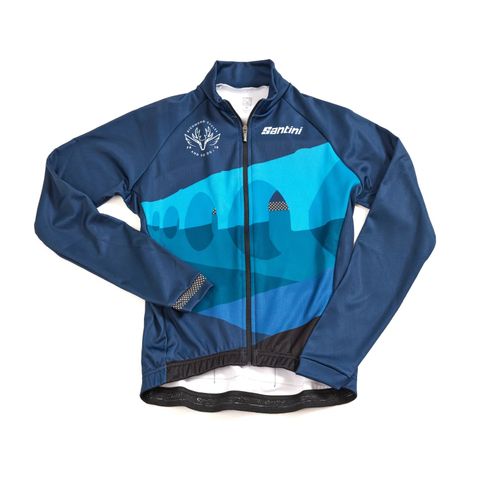 Santini Santini Deep Winter Termal Erkek Kışlık Bisiklet Forması Richmond Cycles 9C216075DEEP - Lacivert / XS
