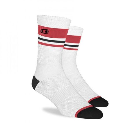 Crankbrothers Crankbrothers Icon Socken Größe S-M 34-42 (EU) 5-9 (US) weiß rot schwarz