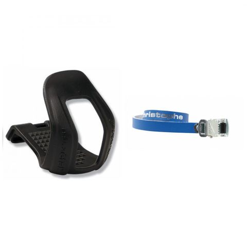 Zéfal Zefal Zéfal Pedalhaken Christophe L XL Pedal Haken Retro Pedalriemen Paar 516 blau 370mm Leder